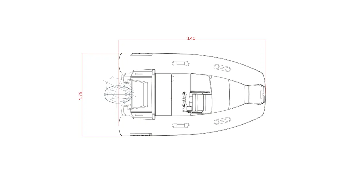 NorthStar Axis 3.4 ölçülü üst görünüm