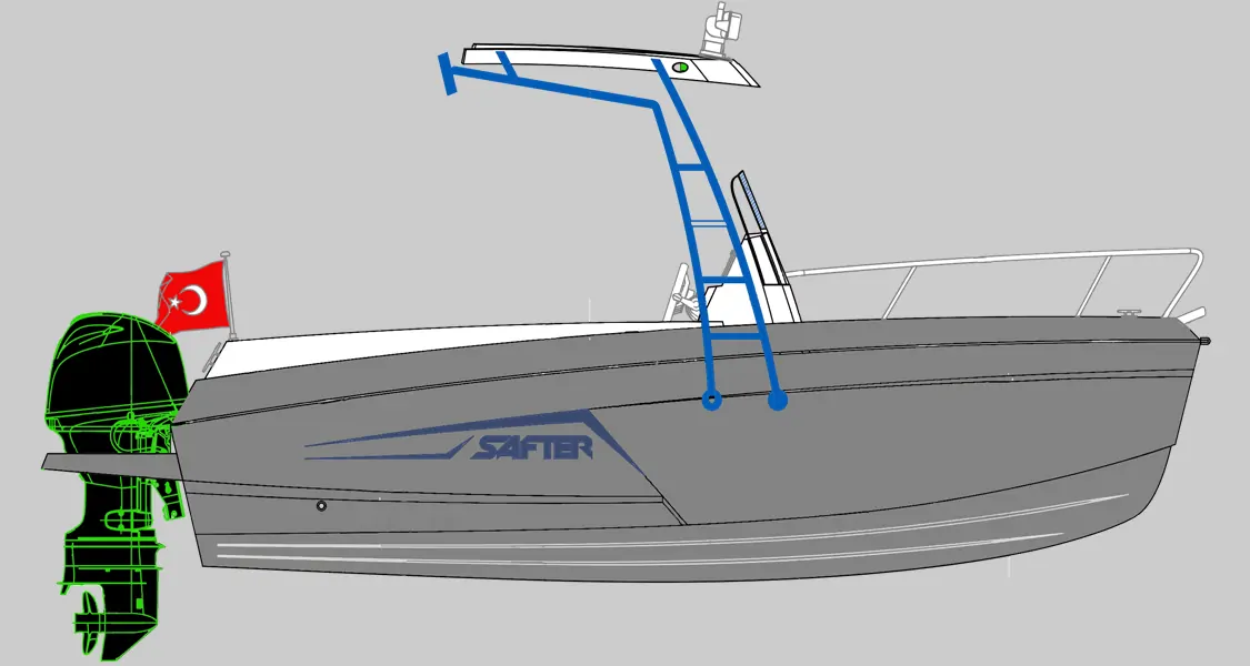 Safter 495 Center Console çizim