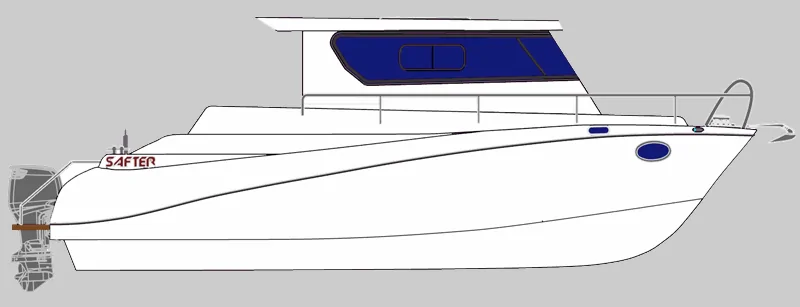 Safter 680 Cabin Cruiser çizim
